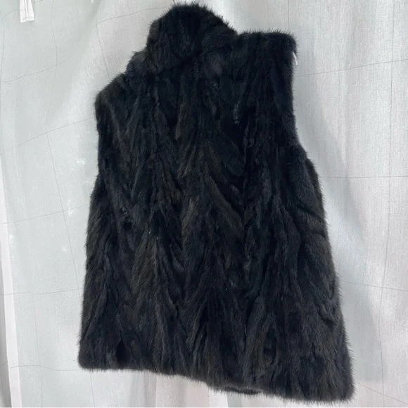 Pologeorgis Neiman Marcus Mink Fur and Leather Vest